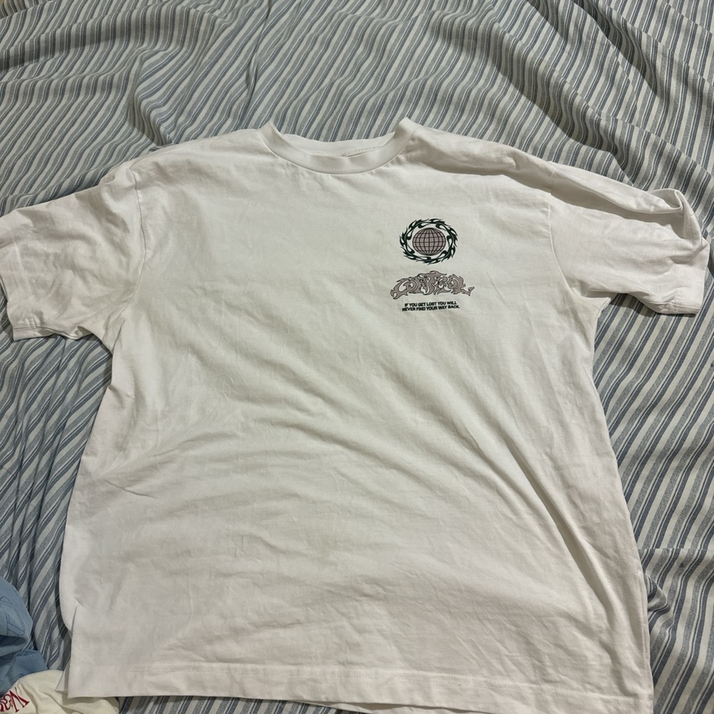 Cotton On White Short Sleeve Tee Casual Boxy Fit (Medium)